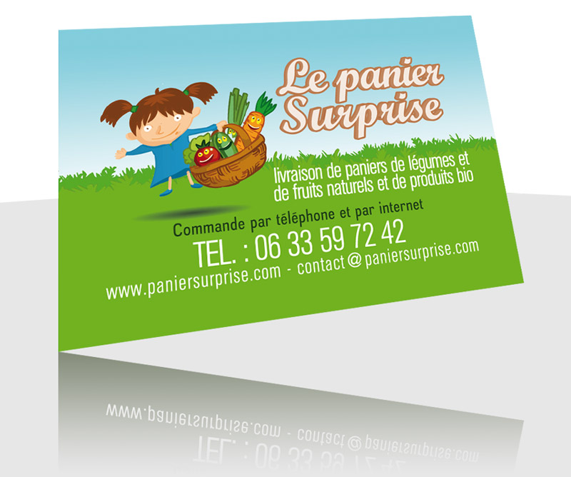 carte de visite panier surprise